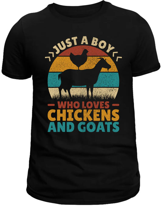 Boy Loves Chicken & Goats