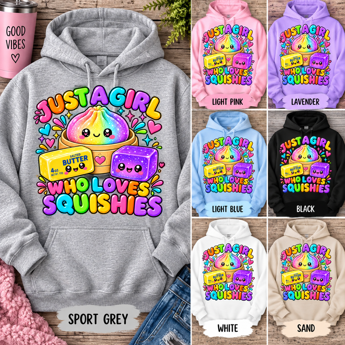 Just a Girl Who Loves Squishies Kids Hoodie