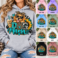 Dog Mama Leopard & Sunflower Hoodie