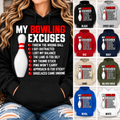 Excuses Funny Bowling Hoodie