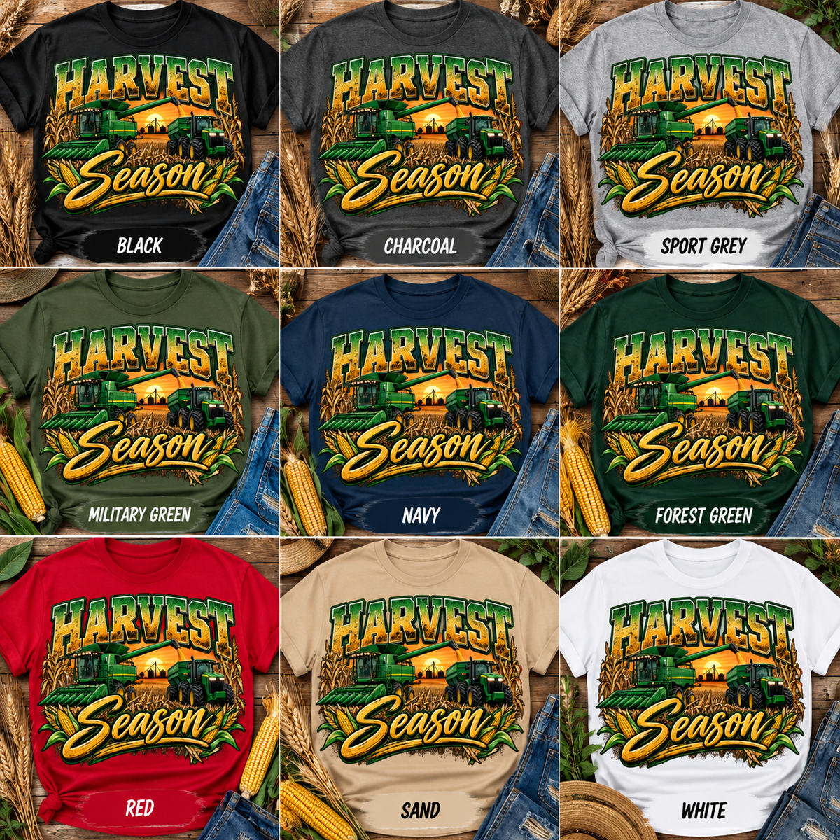 Harvest Season  Farm and Tractor T-Shirt
