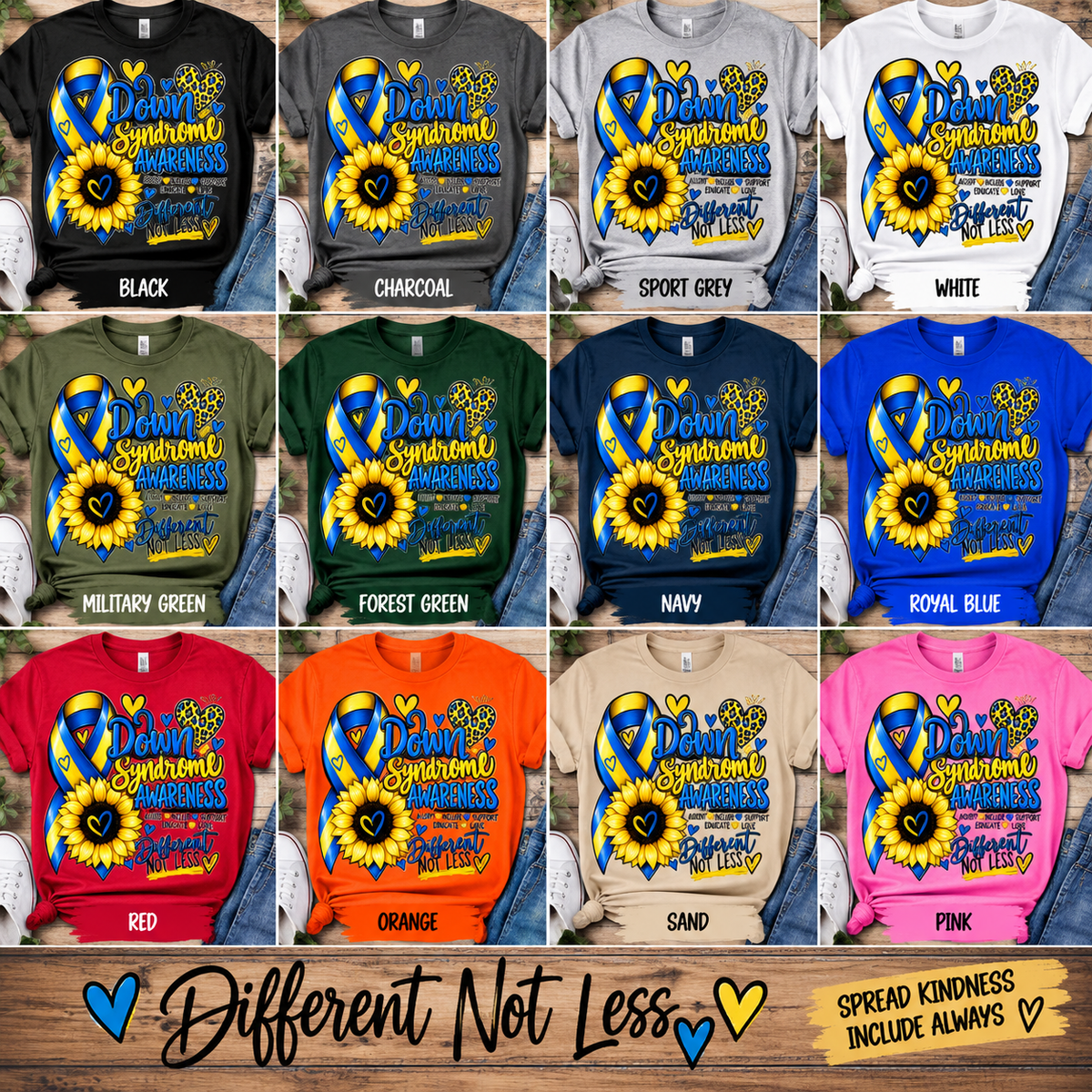 Different Not Less Kids T Shirt
