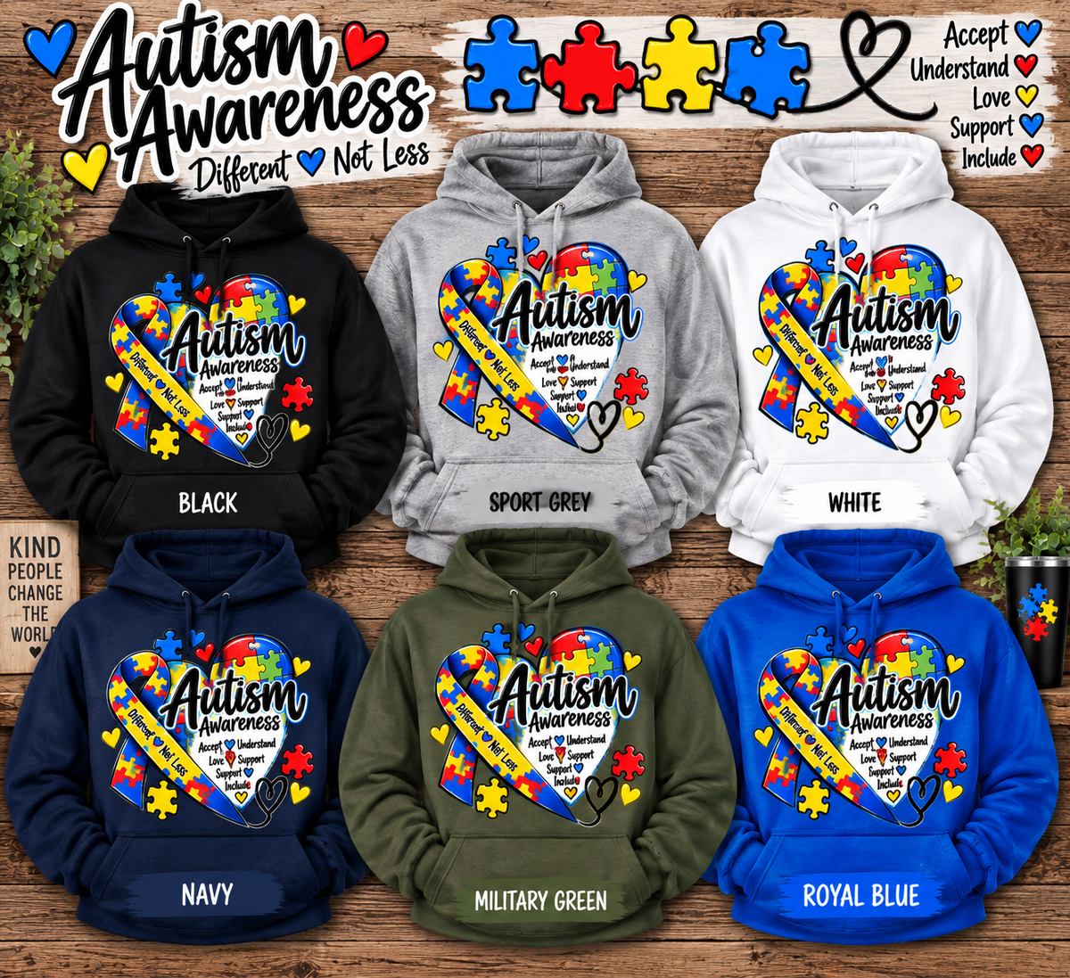 Autism Awareness Adult Hoodie