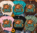 Faith Highland Cow T-Shirt