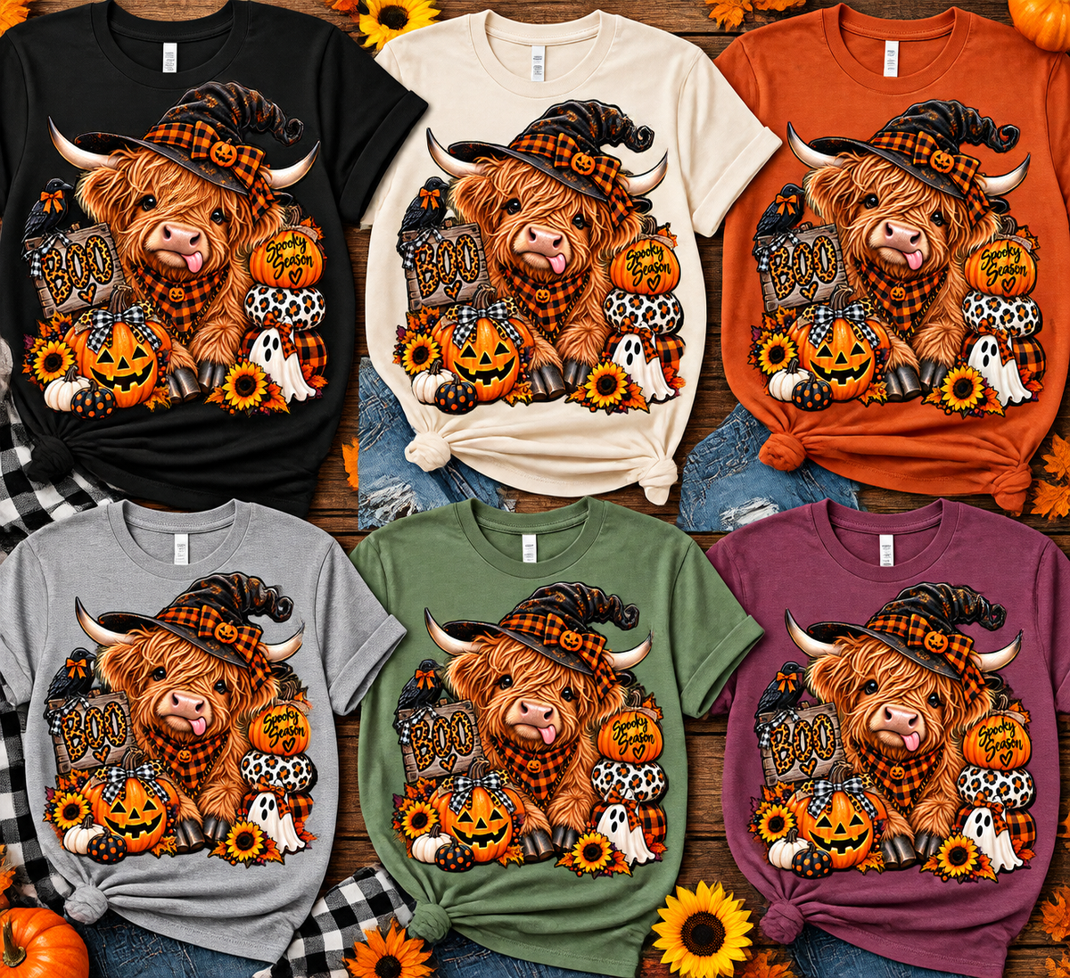 Spooky Season Highland Cow T-Shirt