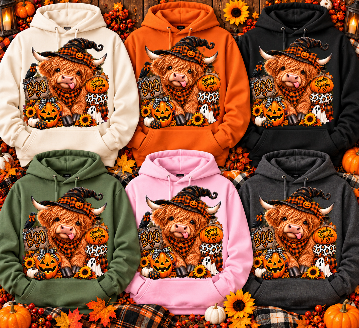 Spooky Season Highland Cow Hoodie