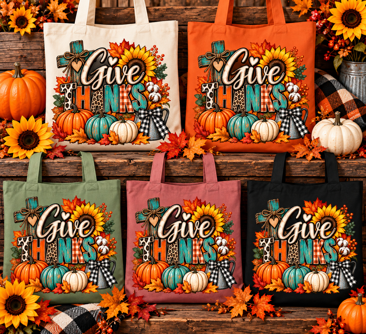 Give Thanks Tote Bag