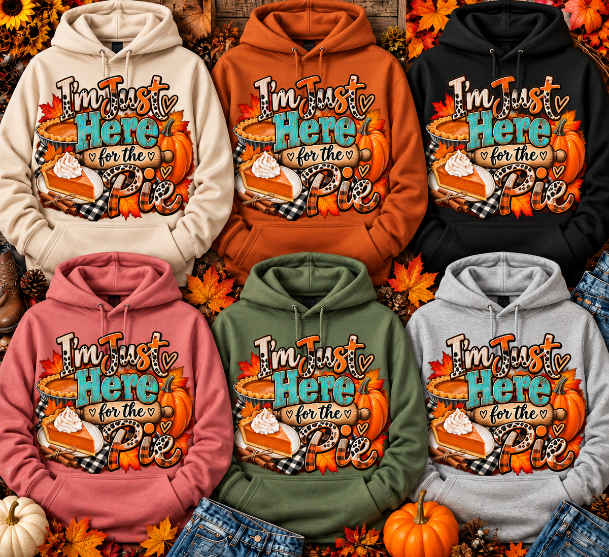 I'm Just Here for the Pie Hoodie