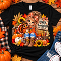 Thanksgiving Girl & Turkey Shirt