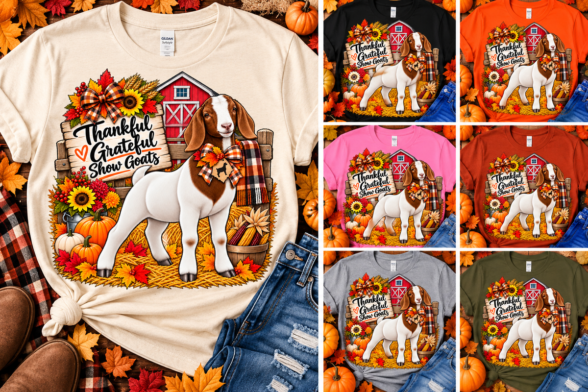 Thankful Grateful Show Goats T-Shirt