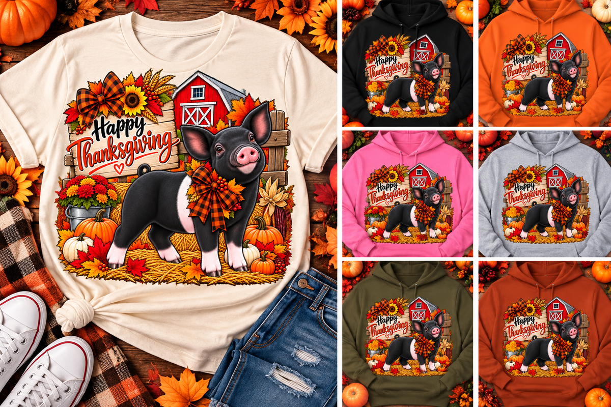 Happy Thanksgiving Show Pig