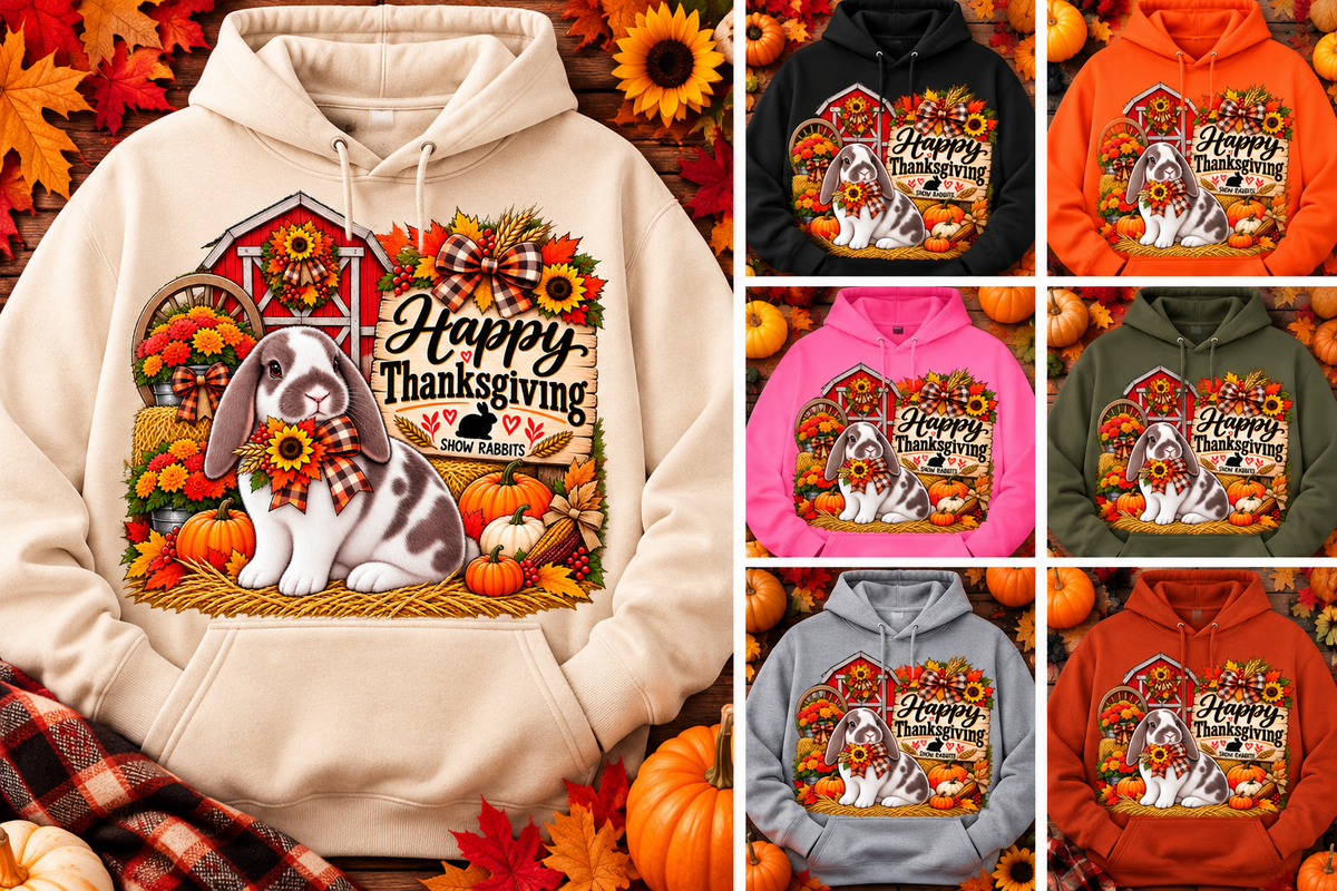 Happy Thanksgiving Show Rabbits Hoodie