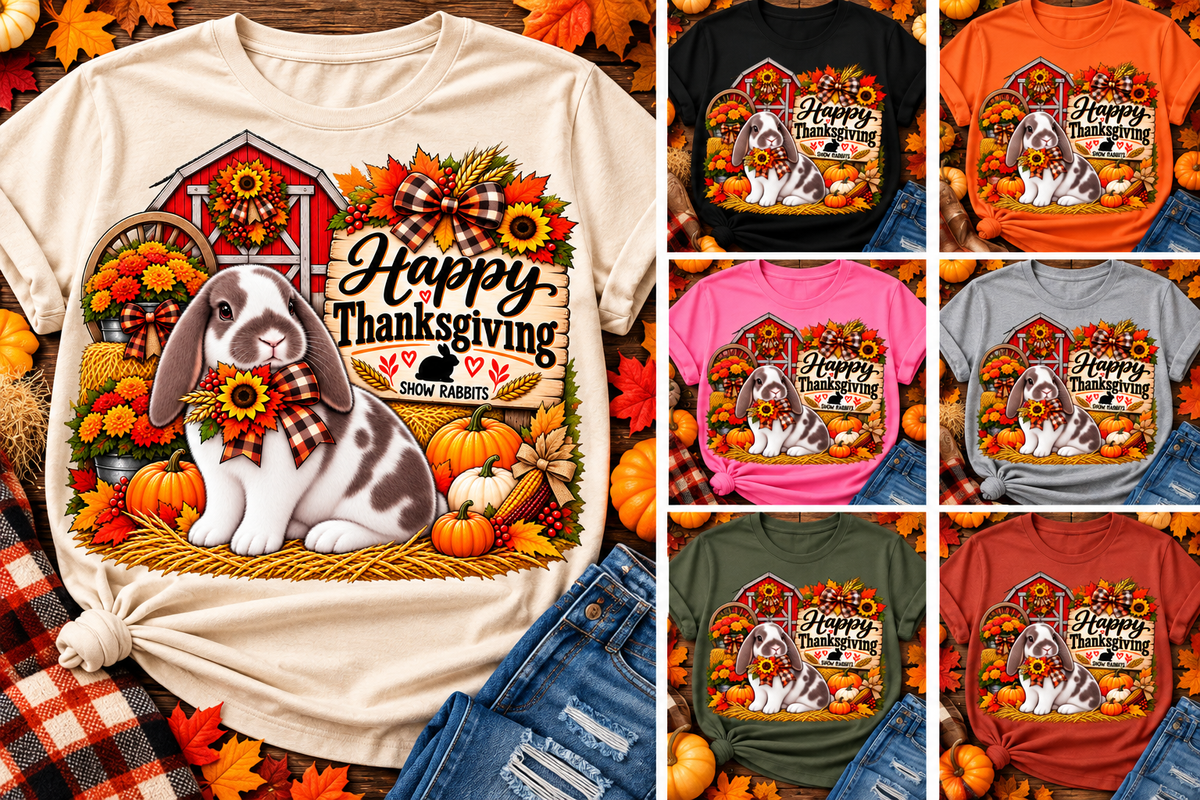 Happy Thanksgiving Show Rabbits T-Shirt