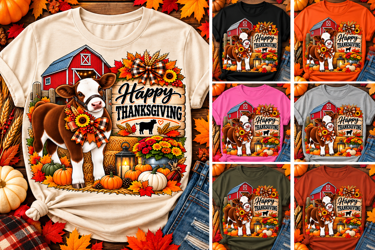Happy Thanksgiving Show Cattle T-Shirt