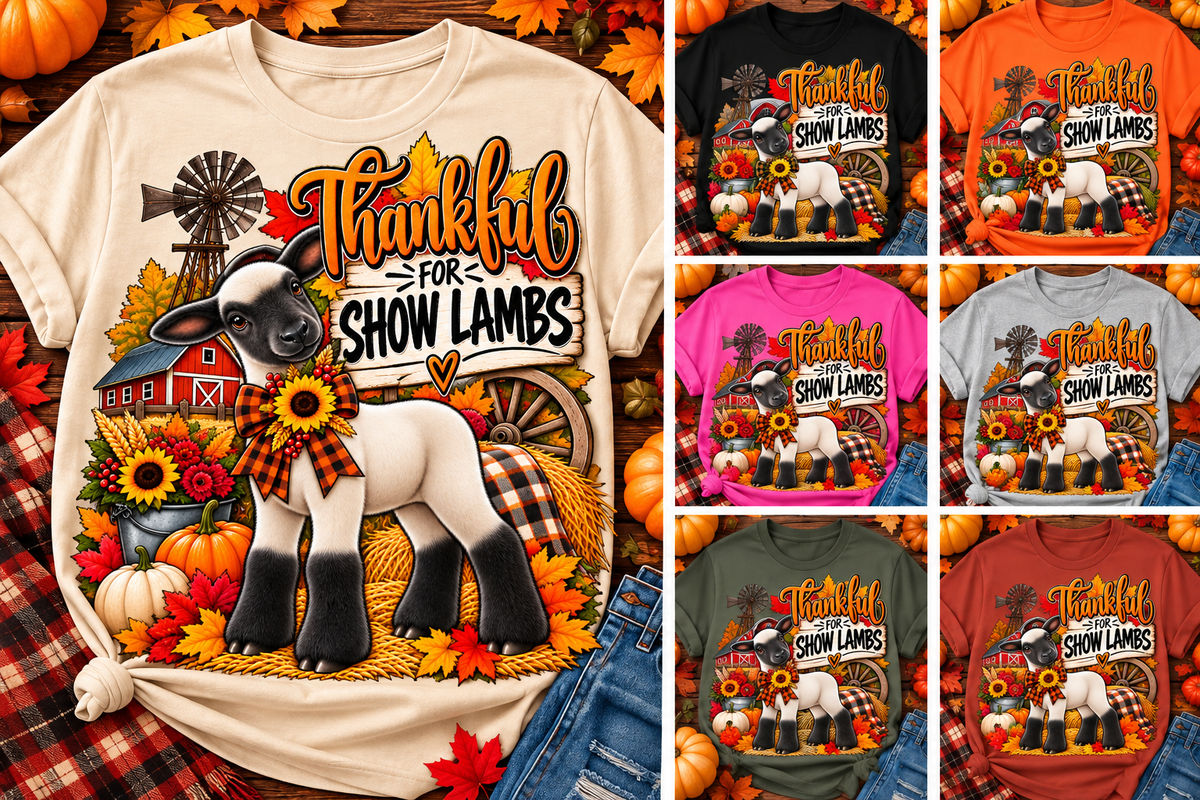 Thankful for Show Lambs T-Shirt