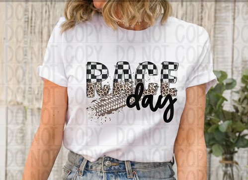 Checkered Race Day T Shirt