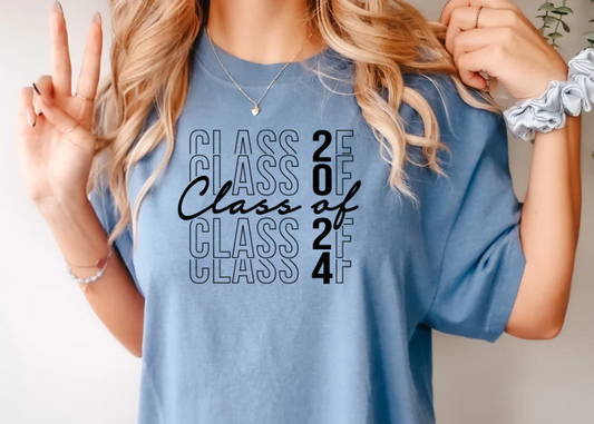 Class of 2024 Stacked T Shirt