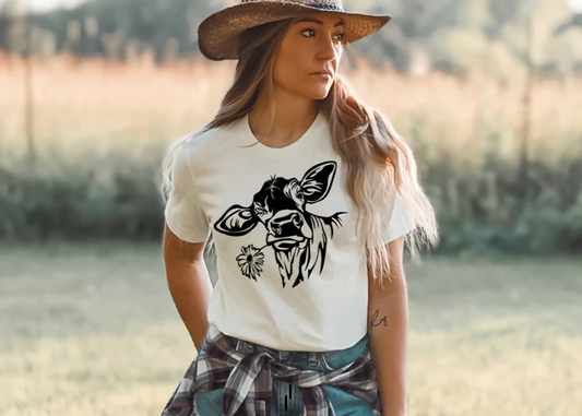 Cow Flower T Shirt