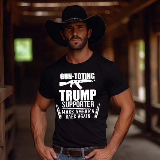 Gun Toting Trump Supporter T Shirt