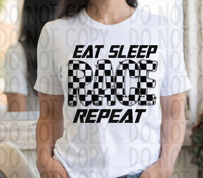 Eat Sleep Race Repeat T Shirt