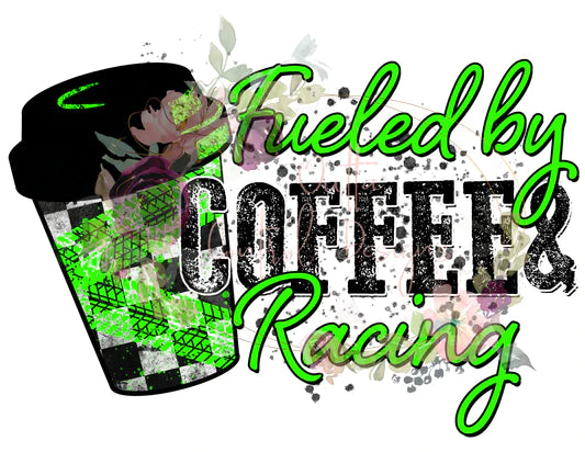 Fueled By Coffee And Racing Green T Shirt