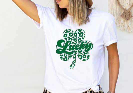 Lucky Cheetah Clover T Shirt