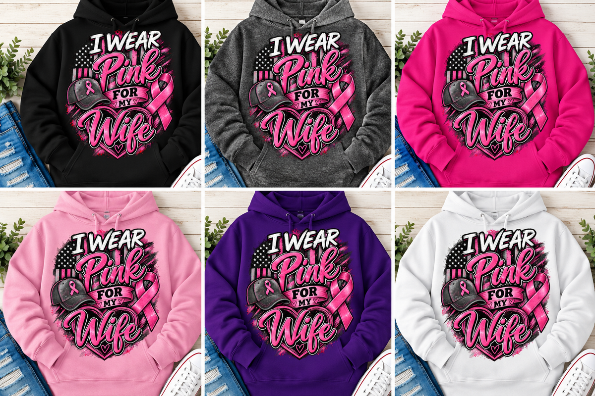Pink for My Wife 💗 Hoodie