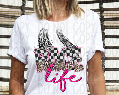 Race Life Pink T Shirt