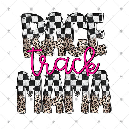 Race Track Mama Pink T Shirt