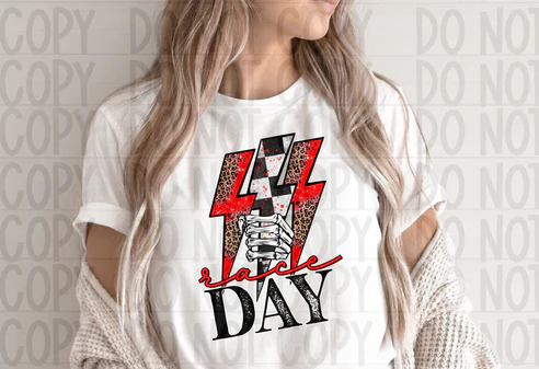 Red Bolt Race Day T Shirt