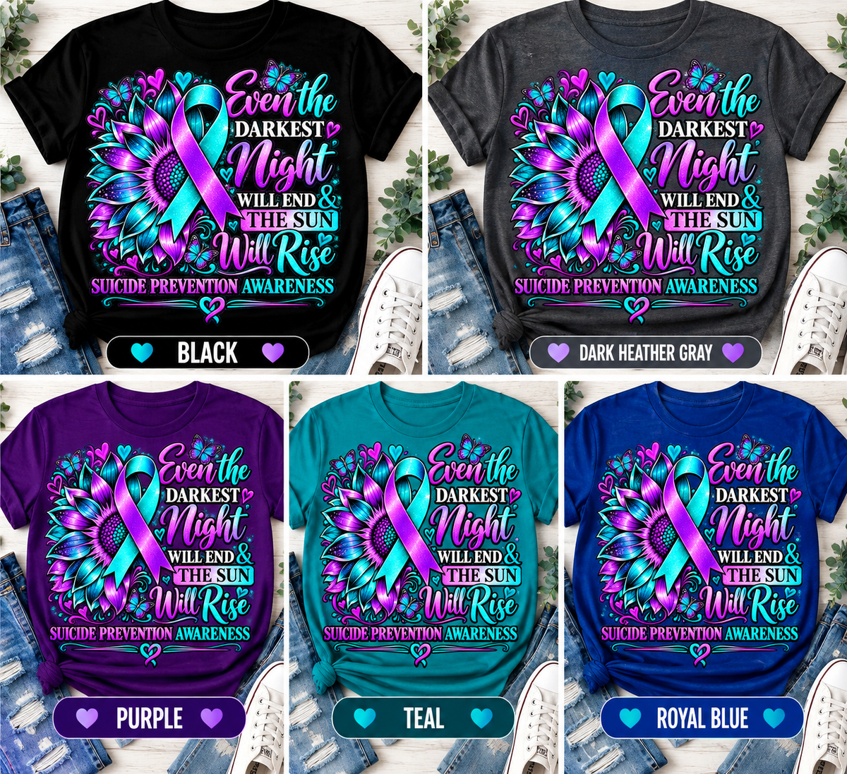 Even the Darkest Night 💜 T Shirt