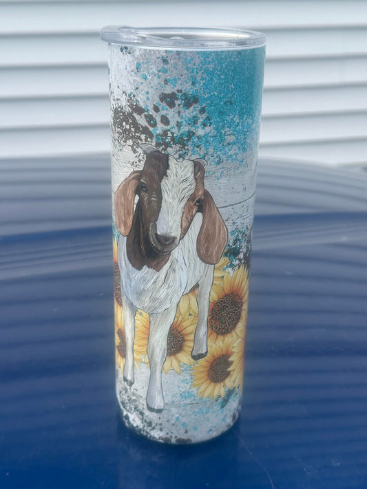 Sunflower Goat Tumbler