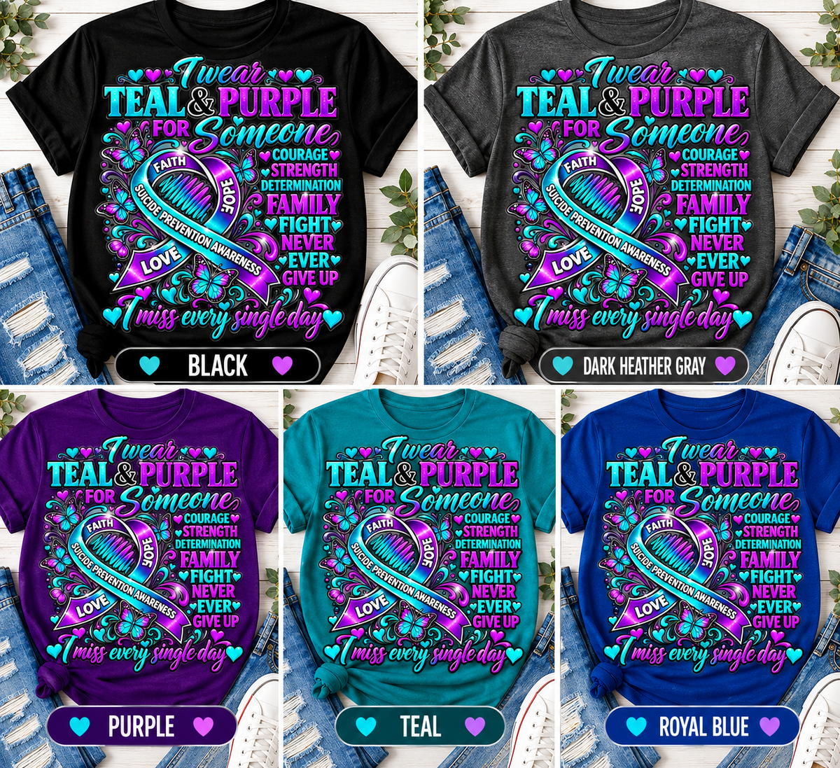 Teal & Purple for Someone 💜 T Shirt