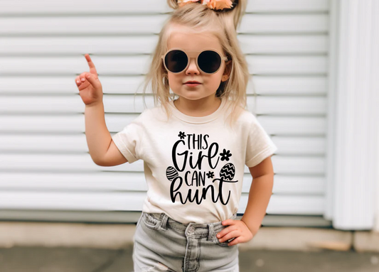 This Girl Can Hunt Kid T Shirt