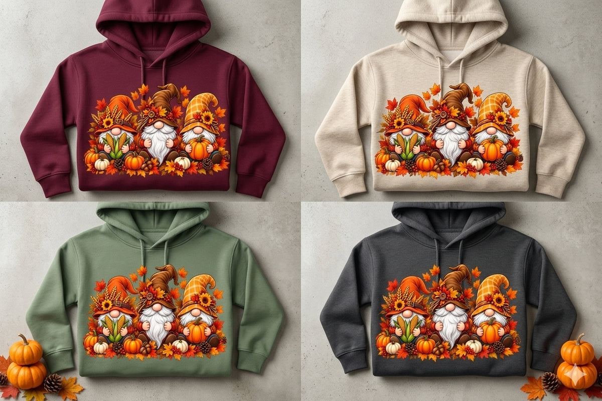 Fall Gnome Trio Hoodie